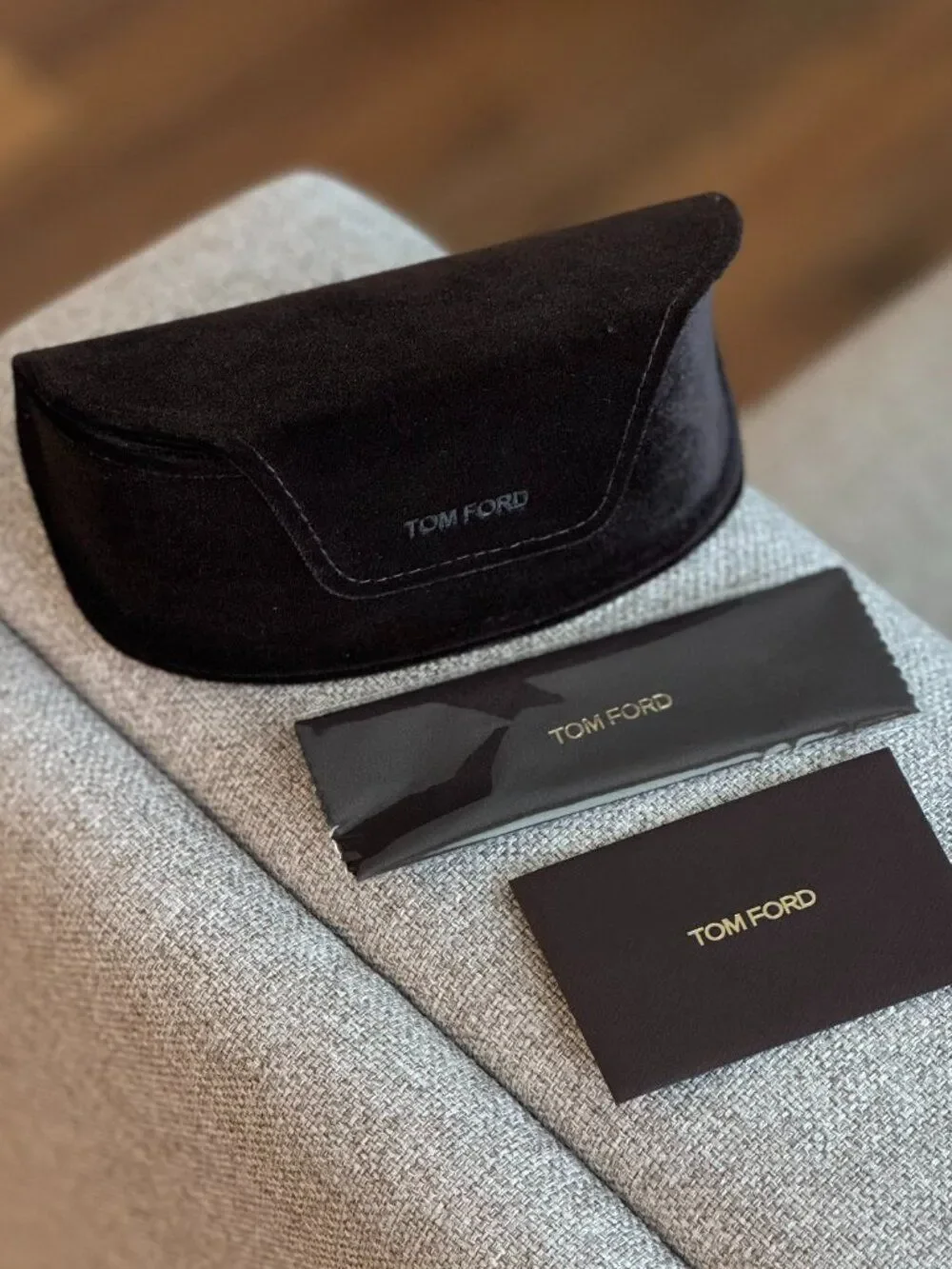 NEW Tom Ford FT5768-B 001 Shiny Black Blue Block Square Women Eyeglasses